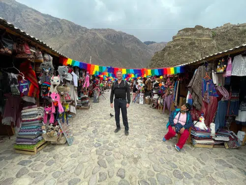 Dennis Hernandez in local Peru town