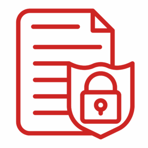 Icons and Elements in red