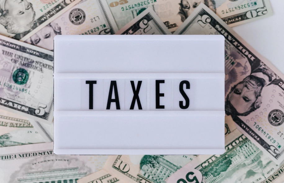 Taxes and Money Background